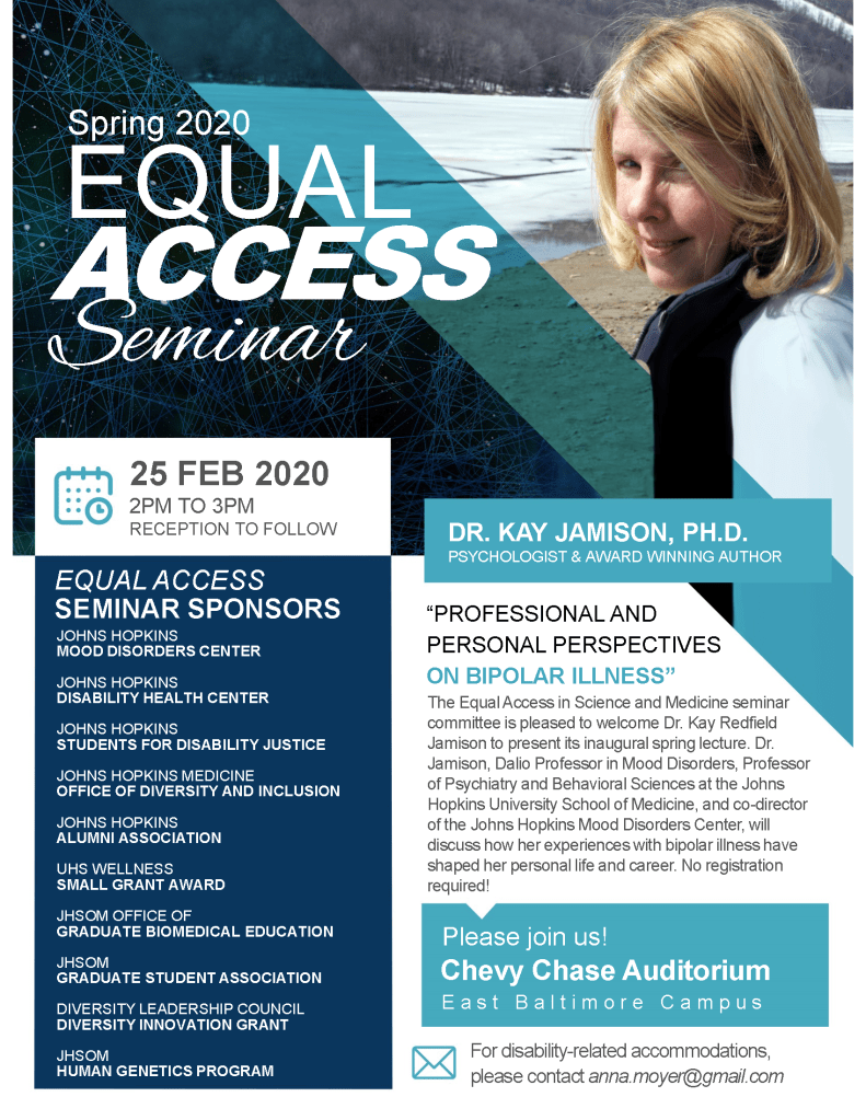 A flyer for the Jan 19, 2021 Equal Access in Science and Medicine Seminar given by Dr. Chad Ruffin entitled, "A Deaf Surgeon Comes Into His Own: Insights for Improving Outcomes with Hearing Loss."